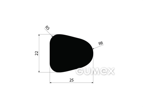 GUMMIPROFILE D-FORM - SBR